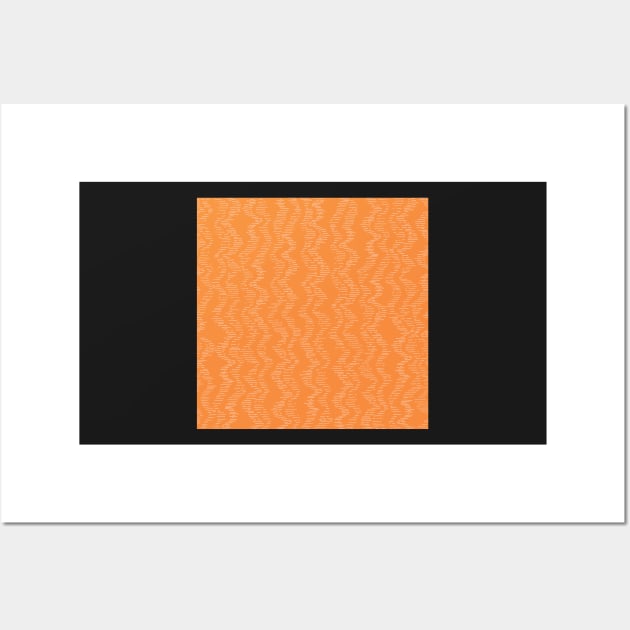 Zesty orange zig zag organic path Wall Art by FrancesPoff